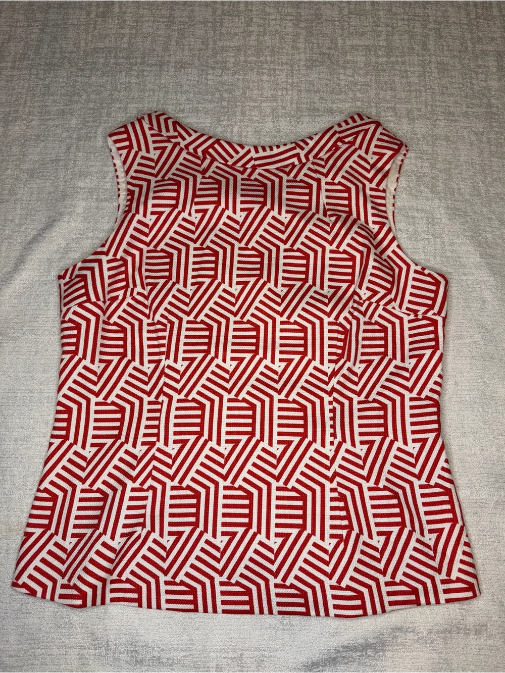 Boden Red & White Martha Sleeveless Top